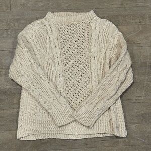 Handmade Cozy Cream Cable Knit Sweater